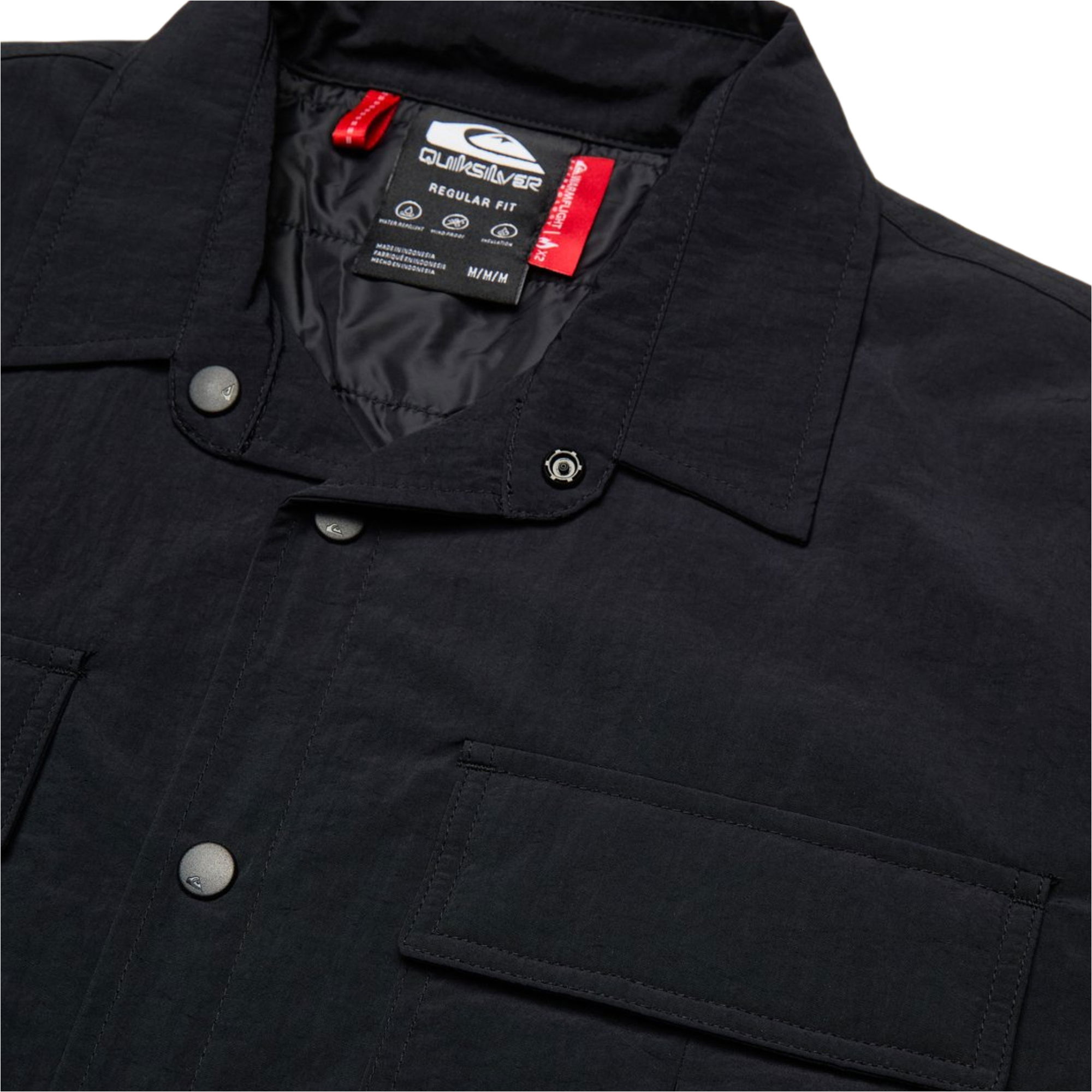 2026 Quiksilver Mens Venture Insulated Overshirt EQYJK04235 - Black